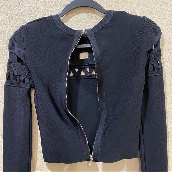 BEBE black bandage crop top - Picture 10 of 11